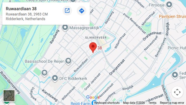 Locatie van Autorijschool Promoot op de kaart: Ruwaardlaan 38 in Ridderkerk